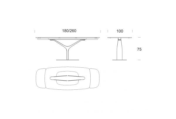 Раздвижной стол ARISTON от Tonin Casa