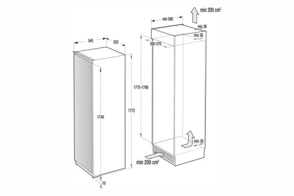 Встраиваемый однокамерный холодильник ASKO R31831i