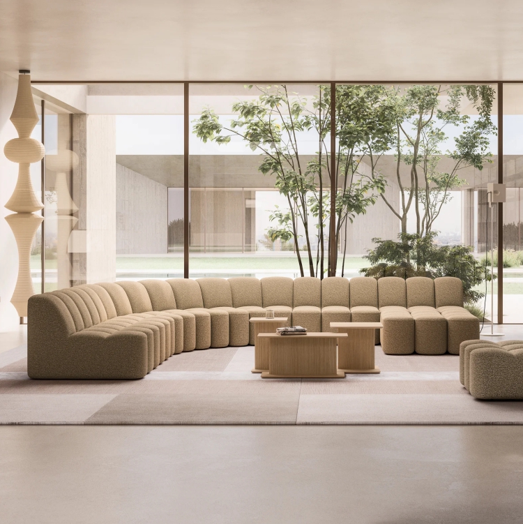 Диван модульный с пуфом ARRAY от MDF Italia