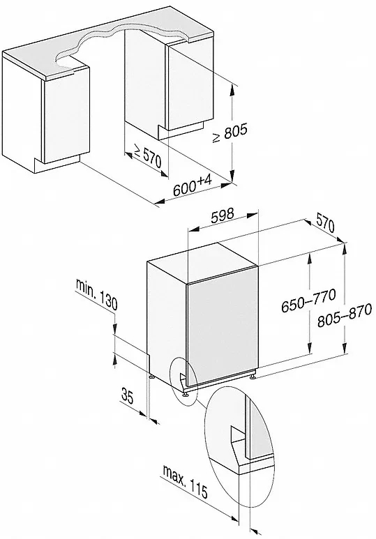Встраиваемая посудомоечная машина Miele G7590 SCVi K2O