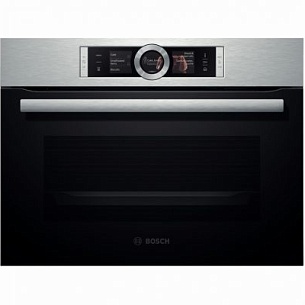 Компактный встраиваемый духовой шкаф с пароваркой BOSCH CSG656BS1; нержавеющая сталь