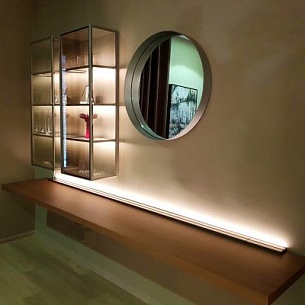 Композиция для гостиной PASS-WORD / 45°/ Wish с консолью; витринами и зеркалом