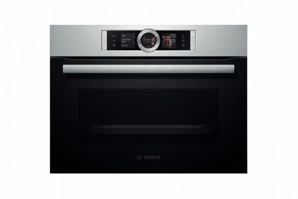 Компактный встраиваемый духовой шкаф с пароваркой BOSCH CSG656BS1; нержавеющая сталь