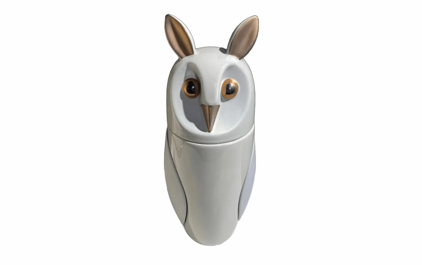 Статуэтка, ваза OWL GLOSSY LIGHT GREY от Bosa