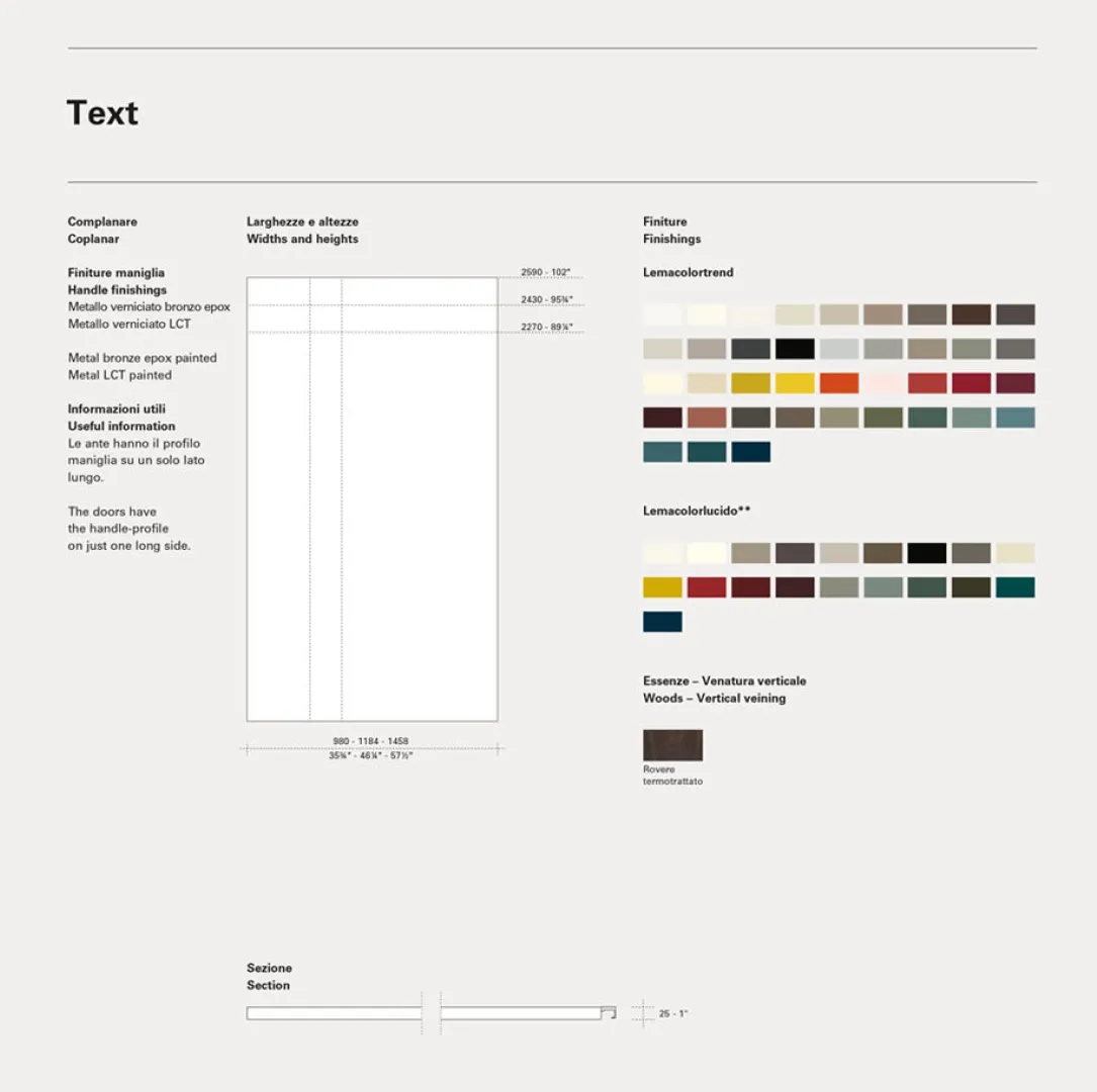 Гардеробный шкаф-купе TEXT от Lema