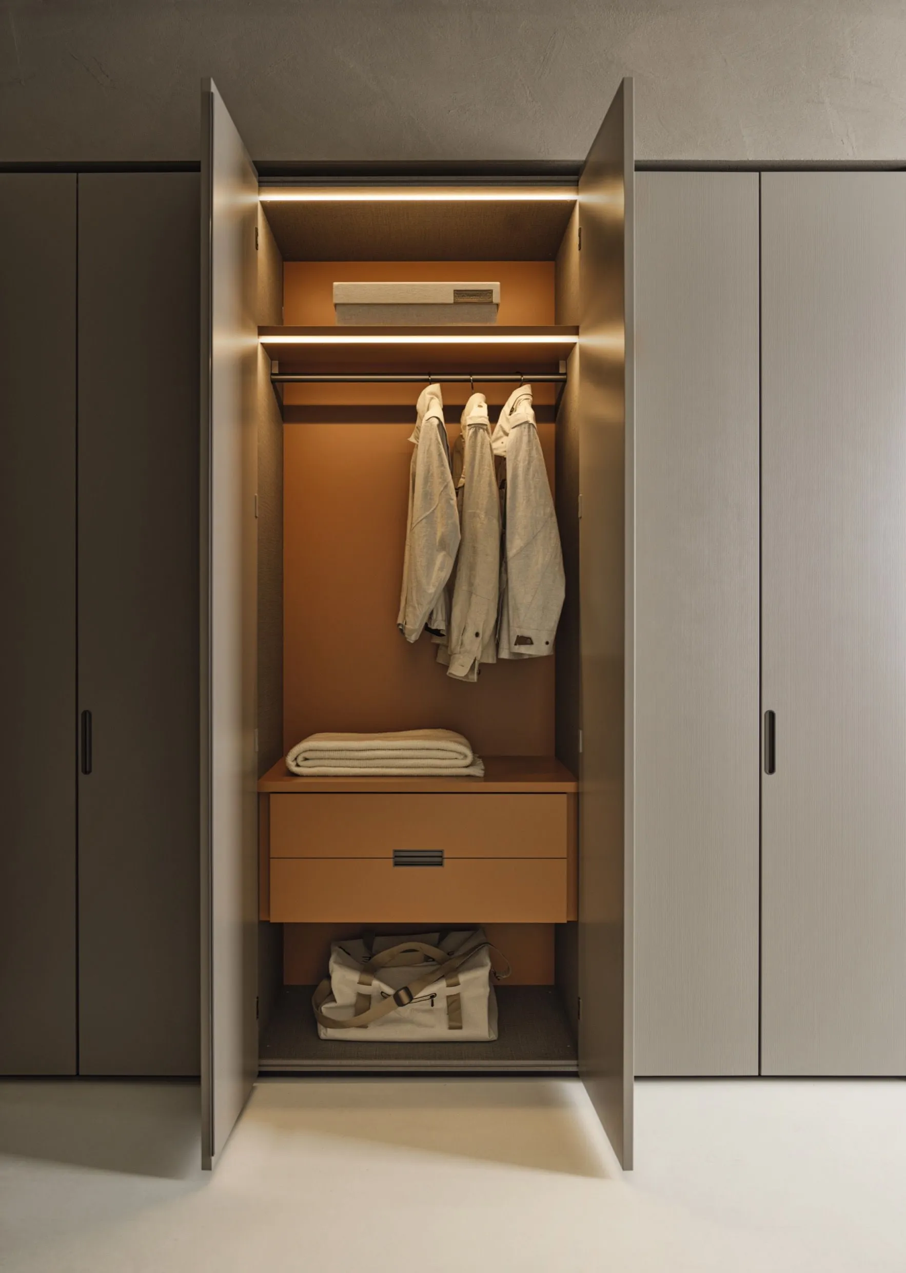 Гардеробные шкафы GLISS MASTER Linear Doors от Molteni & C