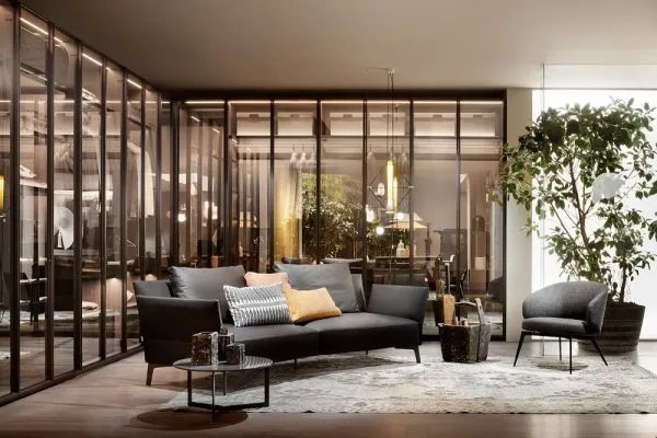 Гардеробная система DANDY в стекле от Lema